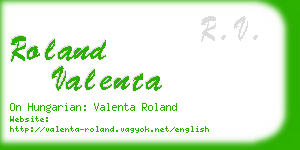 roland valenta business card